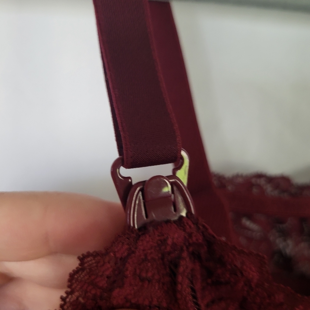 Auden L Maroon Lace Nursing Bra - Picture 7 of 11
